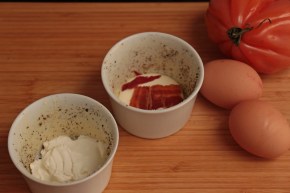 Oeuf-Cocottes-Vorbereitungen
